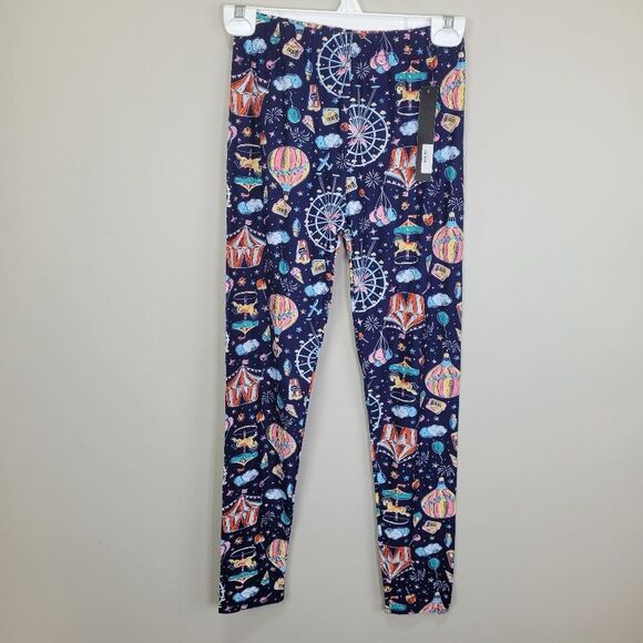 New Mix Circus Print‎ Leggings One Size Fits All - Picture 1 of 4